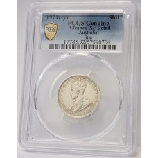 AUSTRALIA 1921 . ONE 1 SHILLING . STAR . PCGS GENUINE